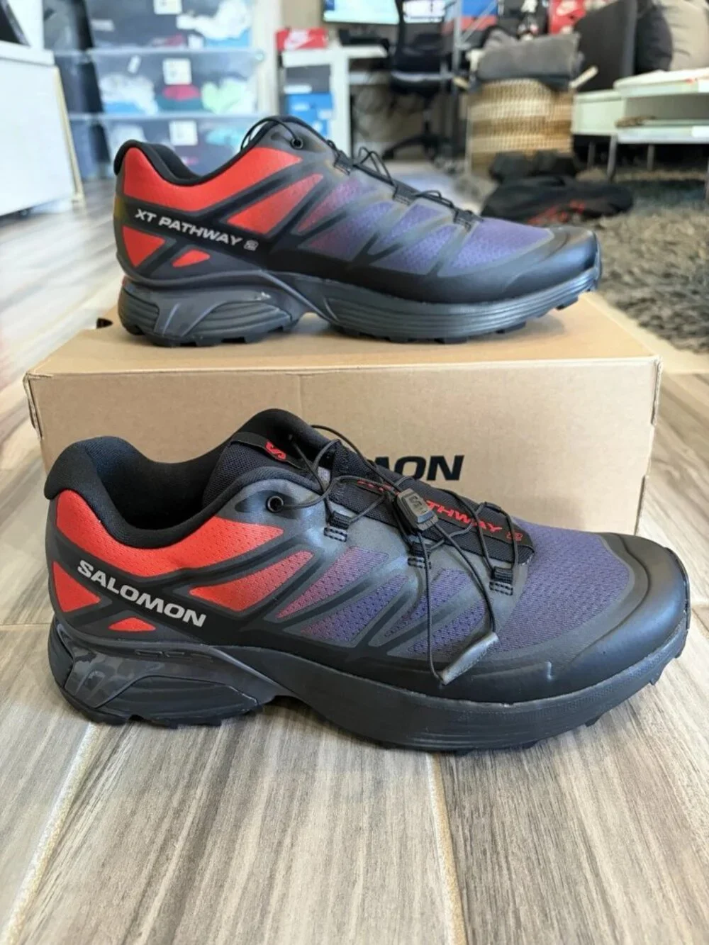 Men's Salomon XT-Pathway 2 Shoes - Asphalt/Black/Fire L49193400